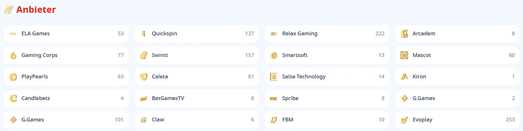 Casino Infinity Software Anbieter