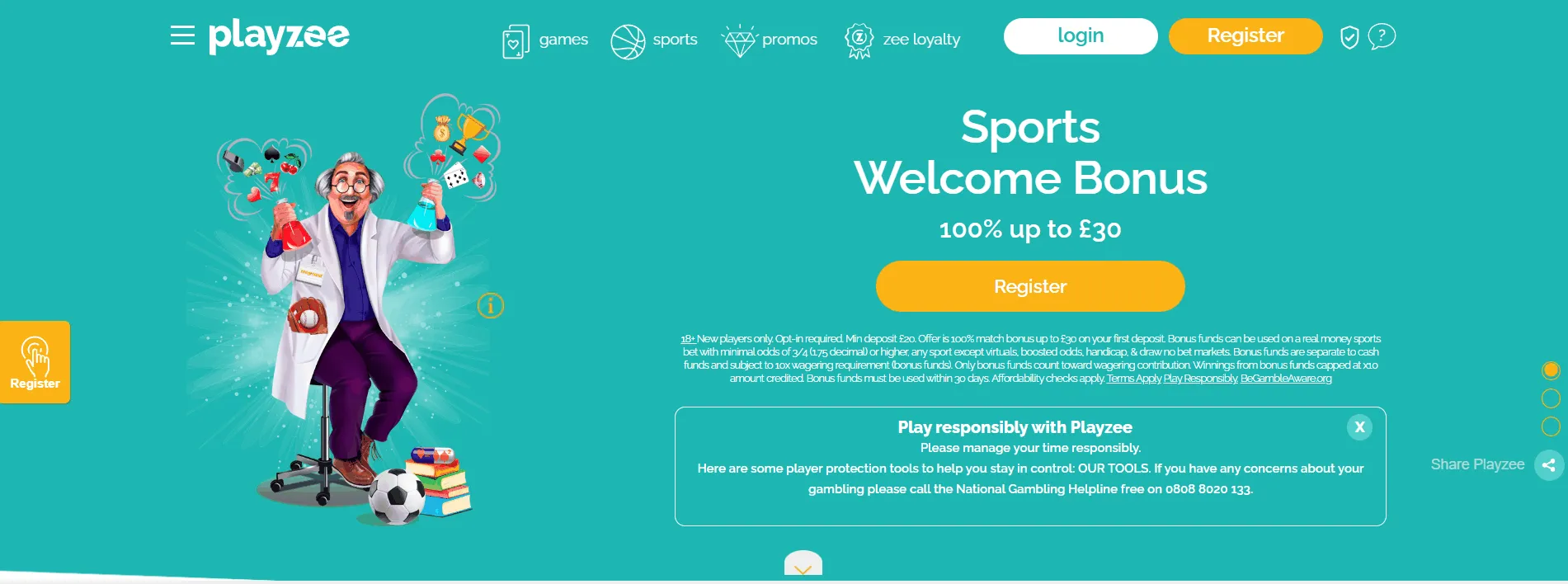 Playzee Online Casino Lobby