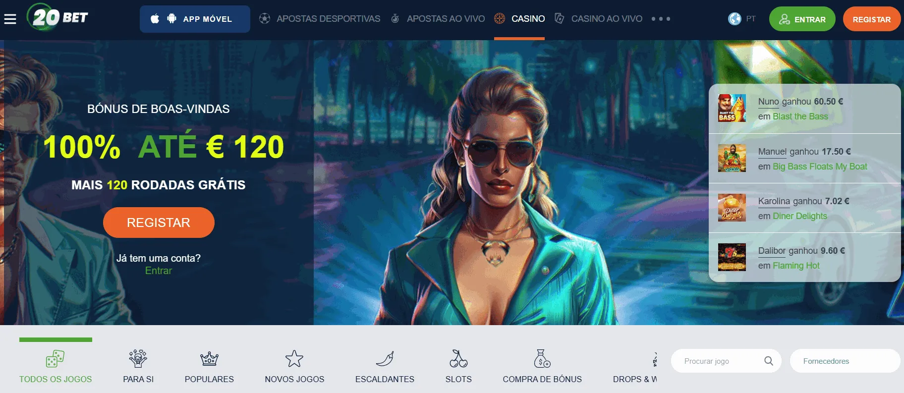 20Bet casino estrangeiro