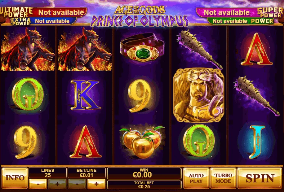age of gods prince of olympus playtech