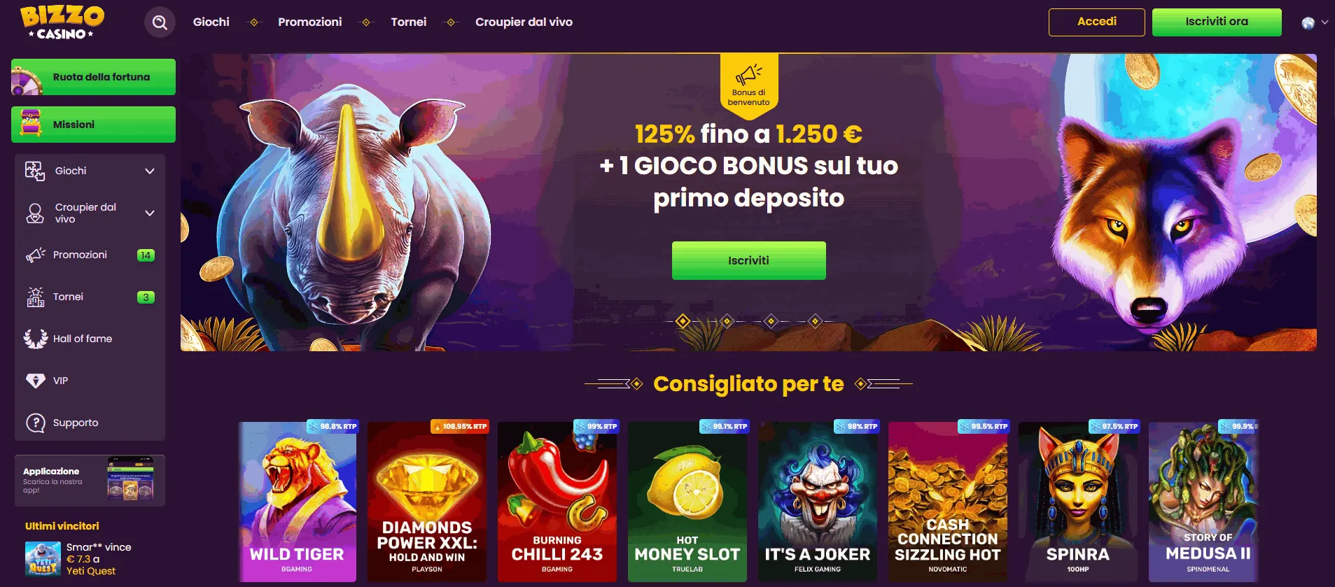 bizzo casino page it