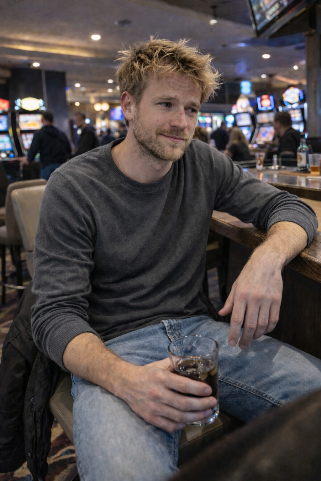 Daan de Vries in een casino