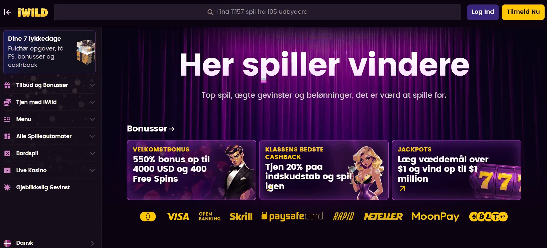 iWild uden dansk ROFUS iWild Online Casino uden ROFUS