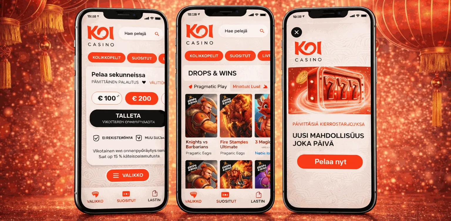 Koi casino mobiilissa