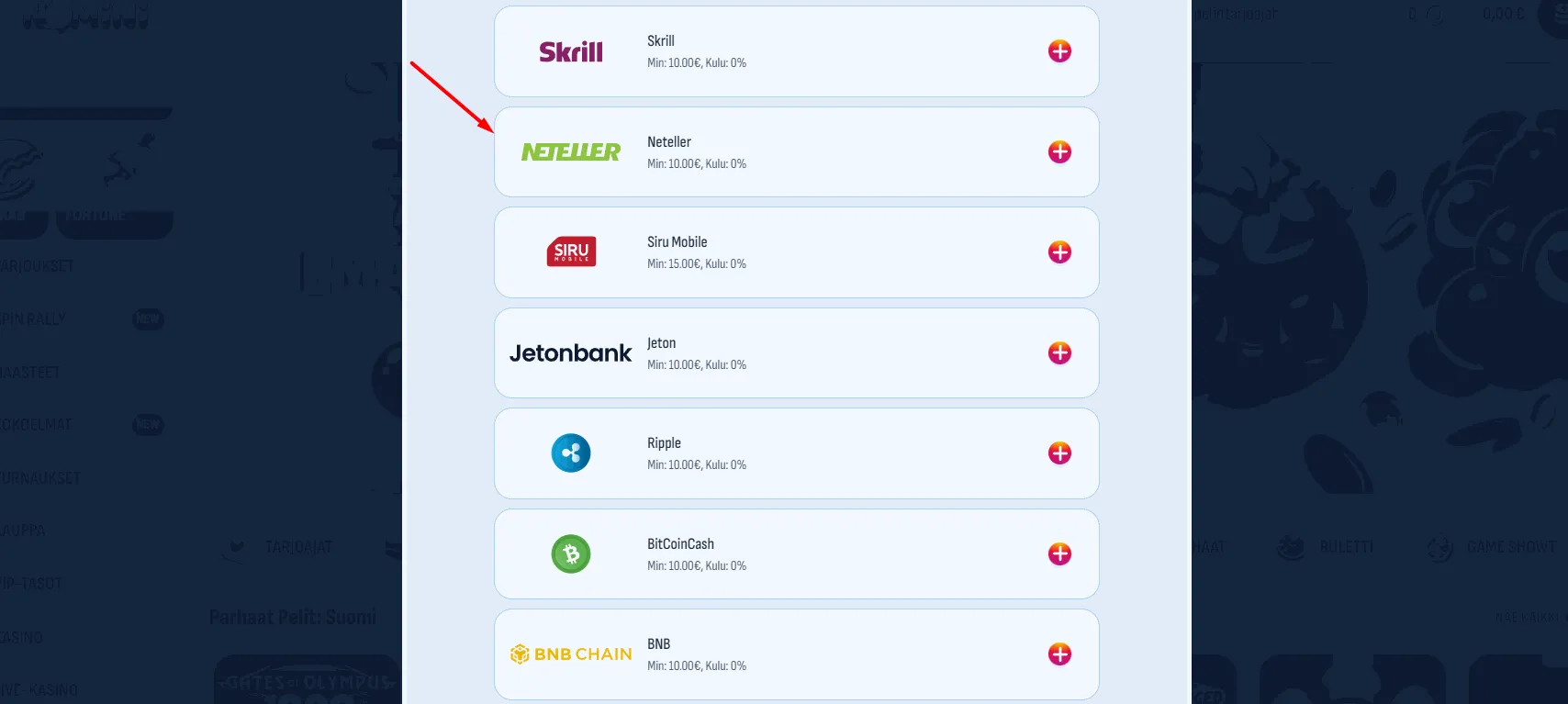 Nomini Netellerillä Nomini Neteller Casino