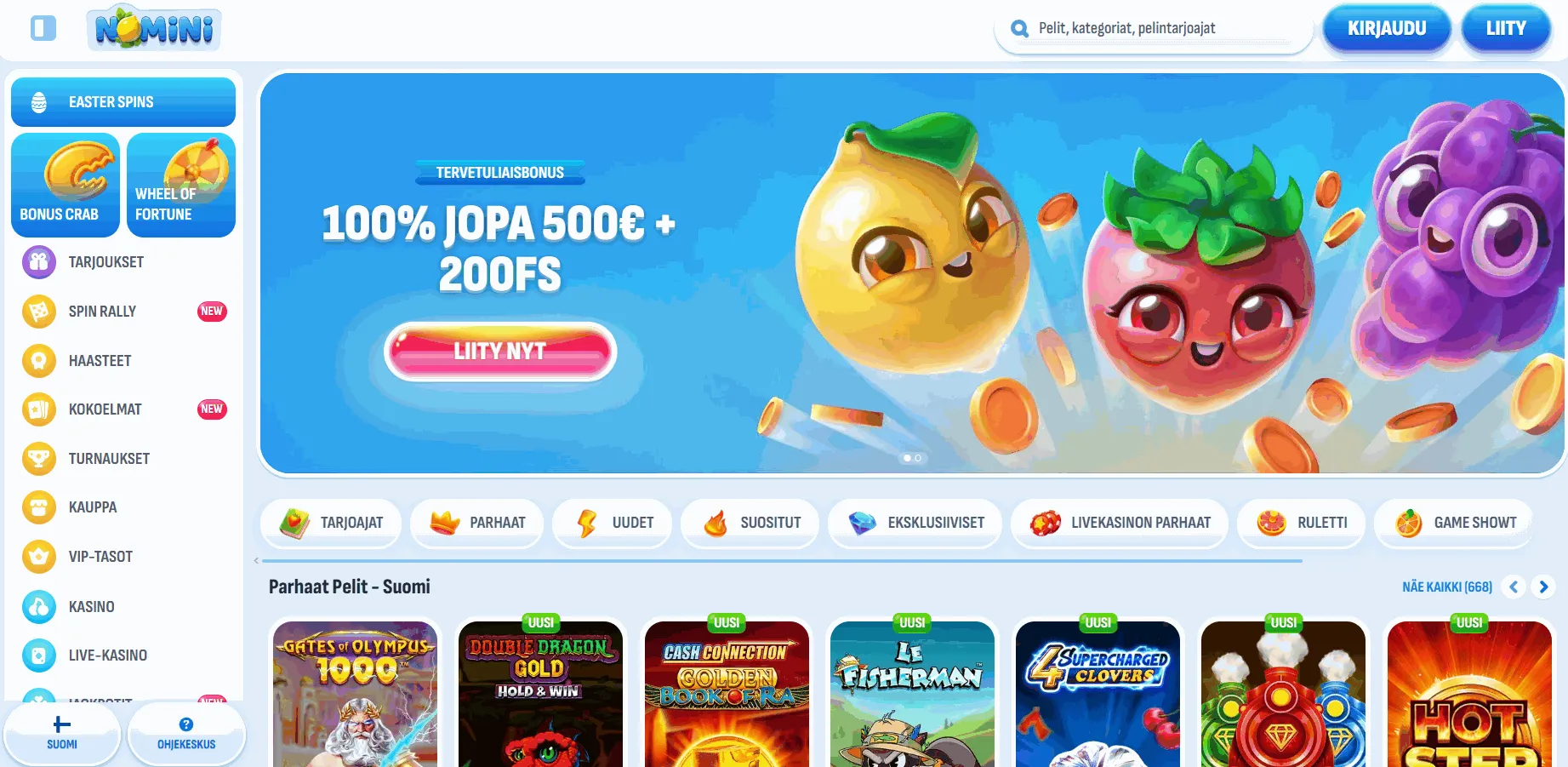 Nomini parhaat kasinot Nomini nettikasinot parhaat