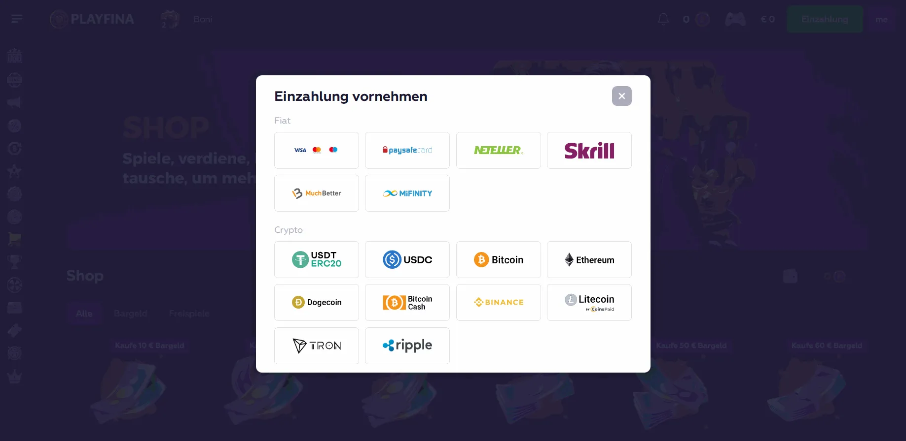 Playfina Casino mit Google Pay