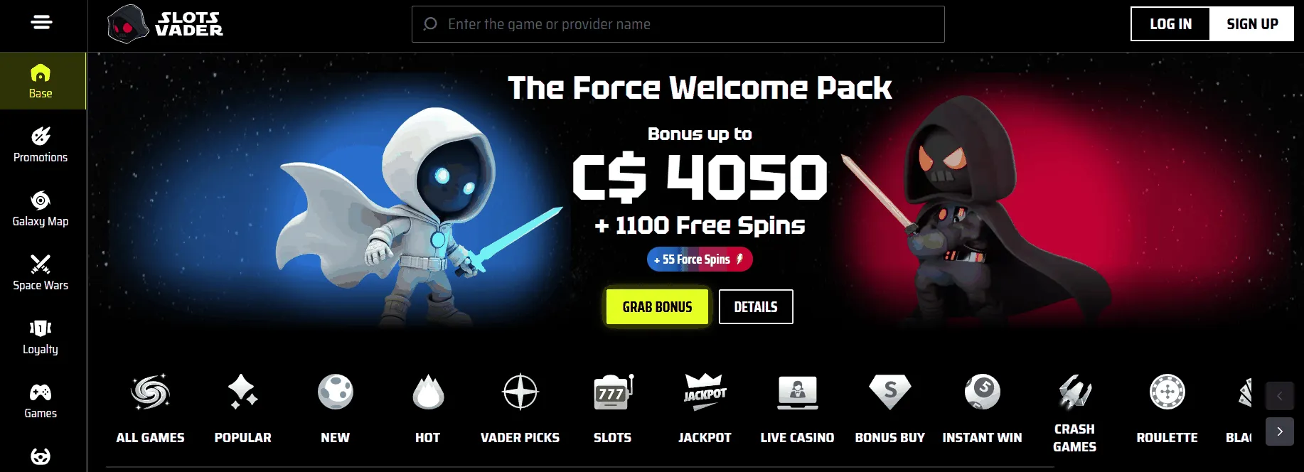 SlotsVader New Online Casino