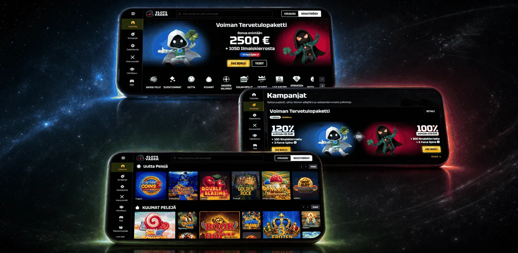 SlotsVader casino mobiilissa