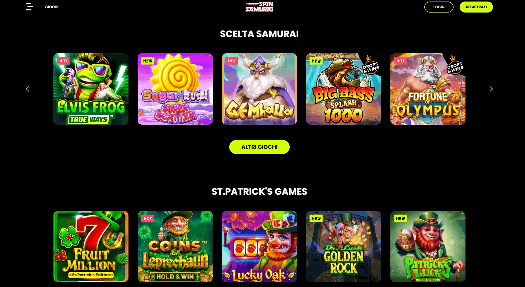 spin samurai games it