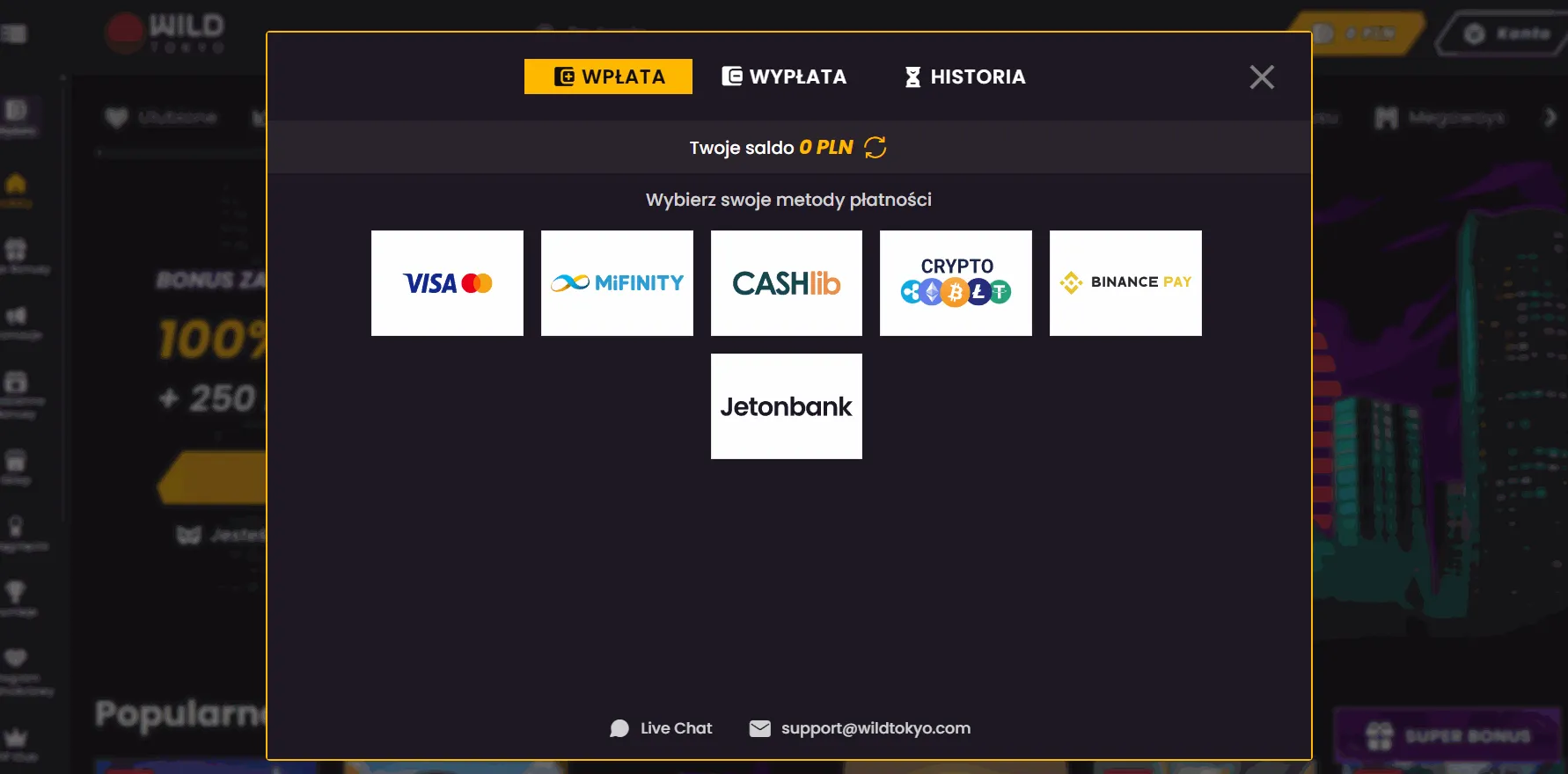 Wild Tokyo kasyno online z Blik Wild Tokyo kasyno z Blik