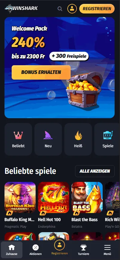 winshark casino mob ch