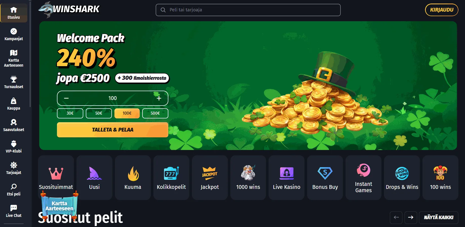 Winshark parhaat kasinot Winshark nettikasinot parhaat