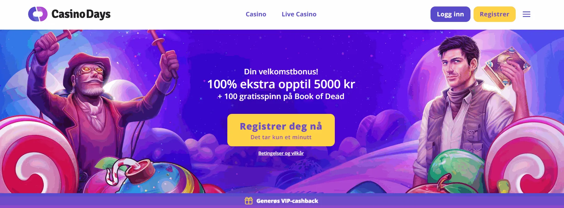 Casinodays casino på nett Norge