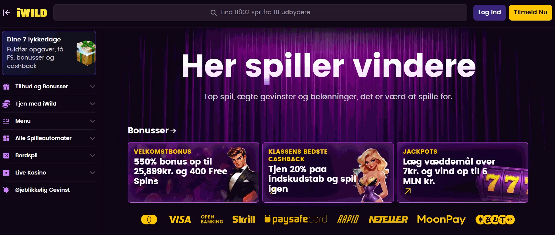 iWild udenlandsk casino online