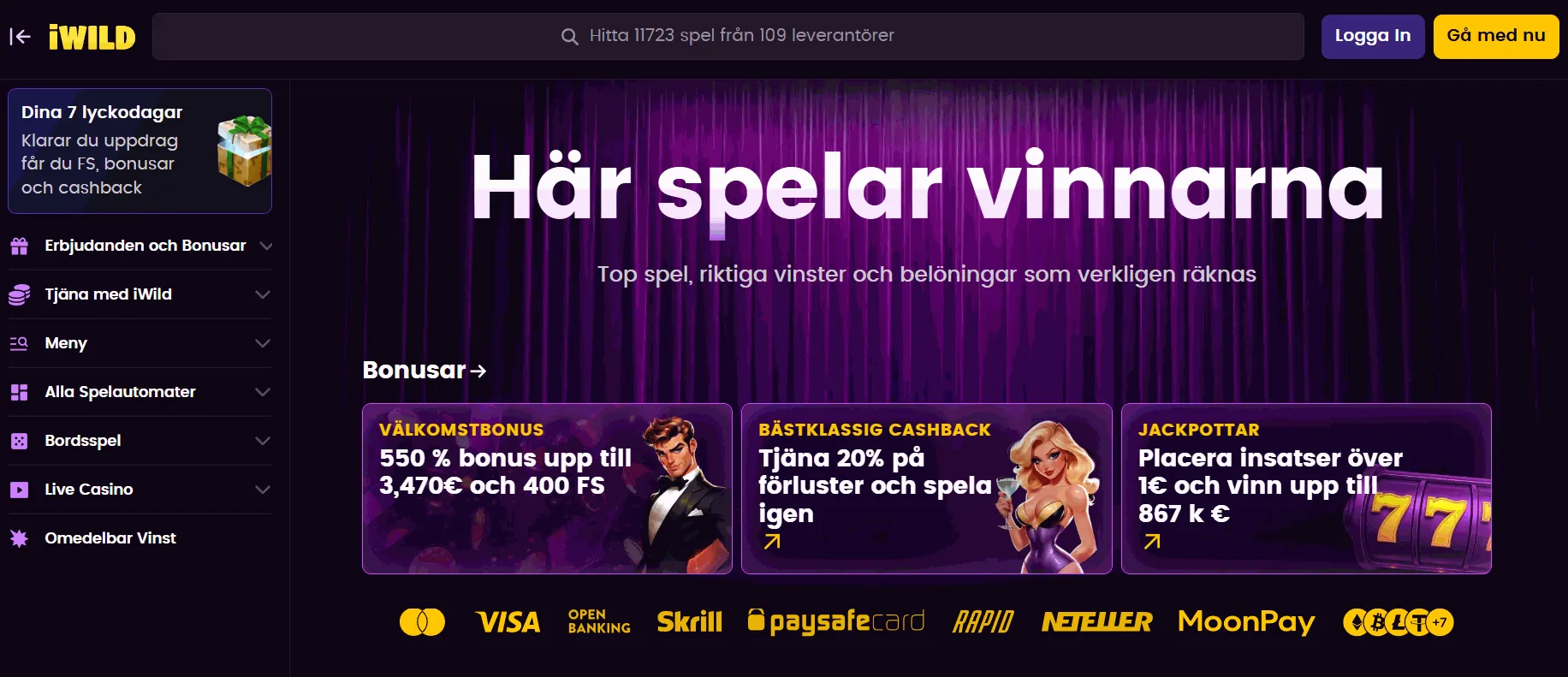 iWild casino utländska