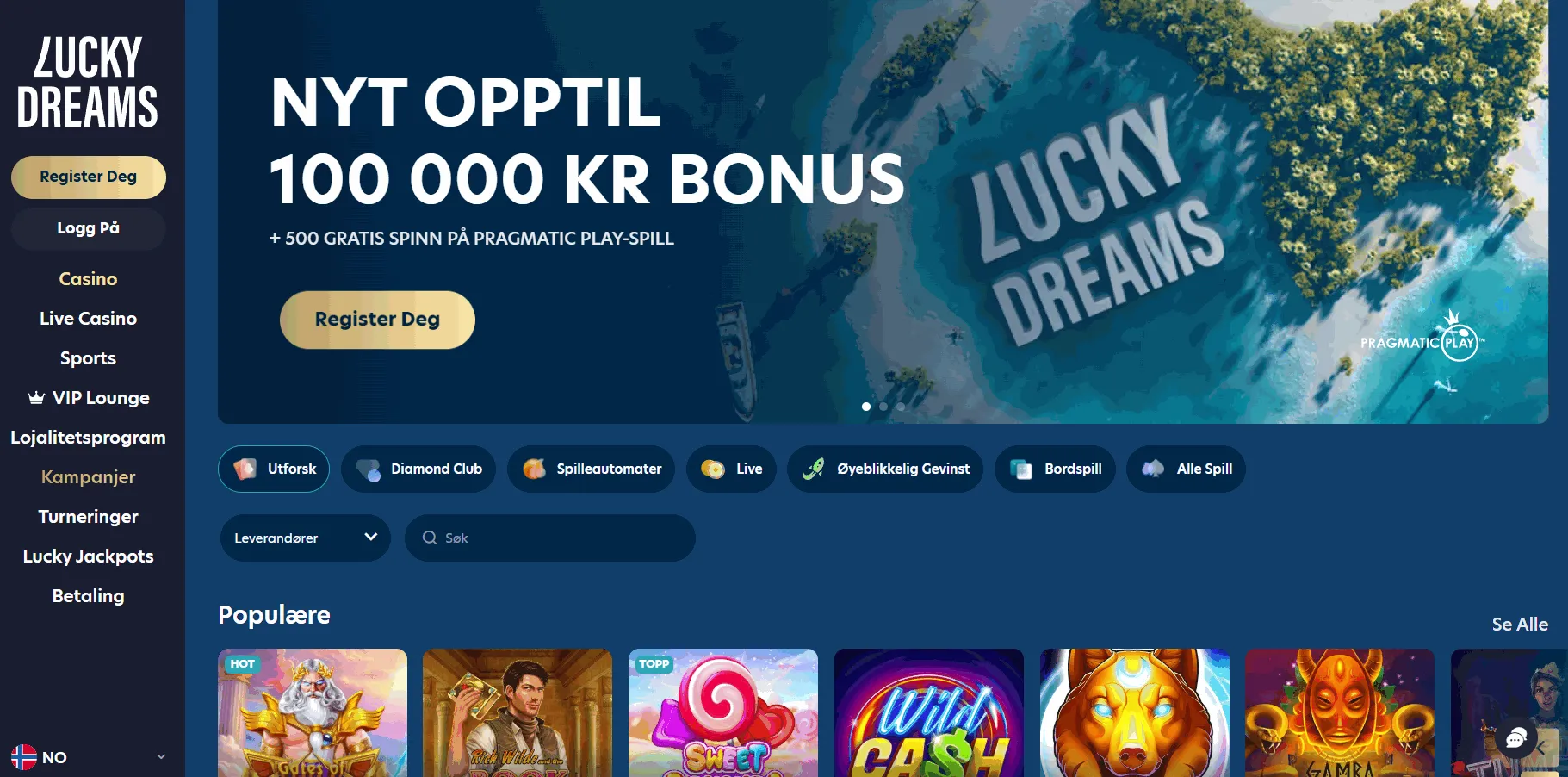 Lucky Dreams utenlandsk nettcasino