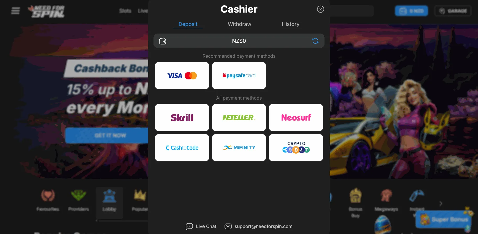 Need for Spin Pay by Phone Bill Casino