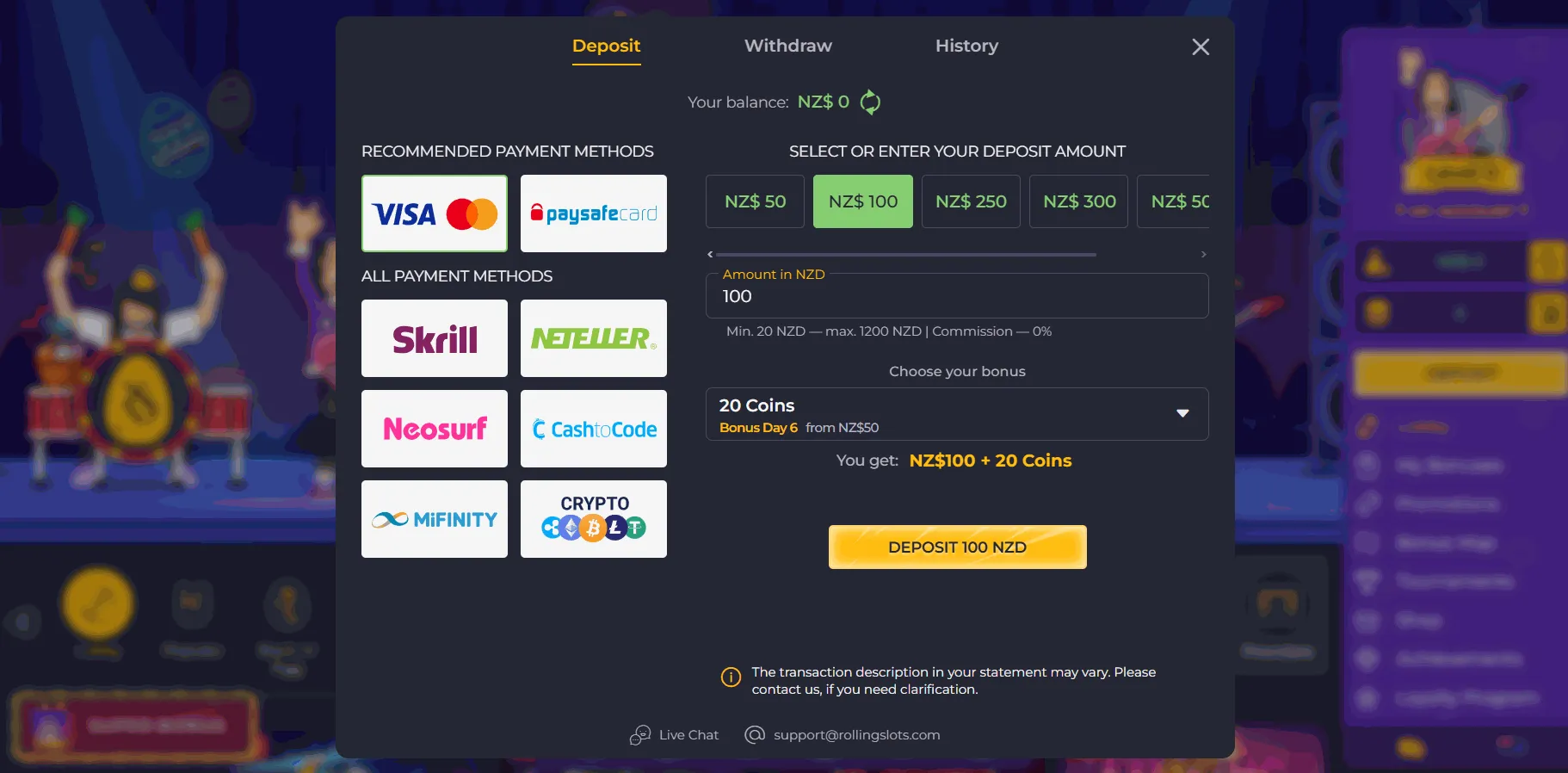 Rolling Slots Pay by Phone Bill Casino