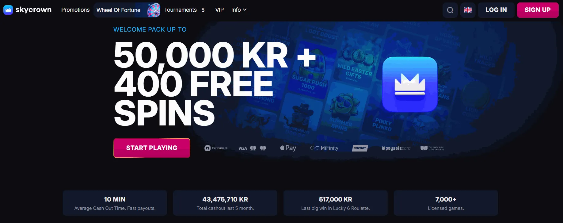 Sky Crown casino på nett Norge