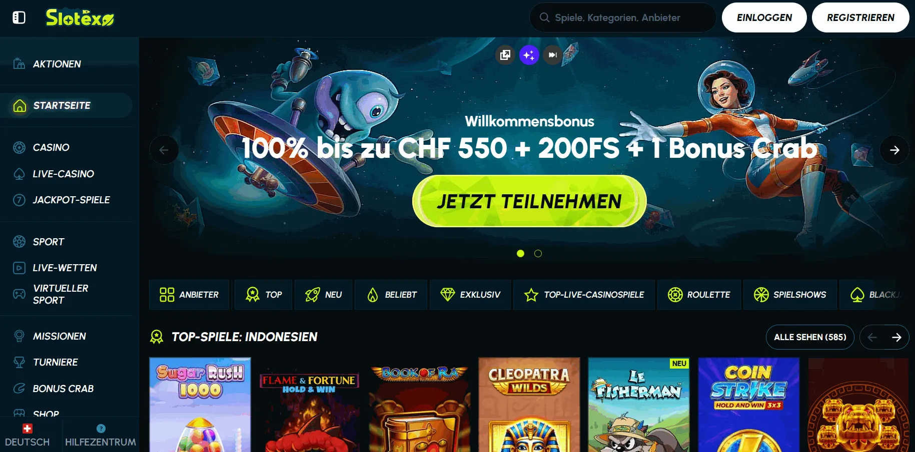 Slotexo Echtgeld Online Casino
